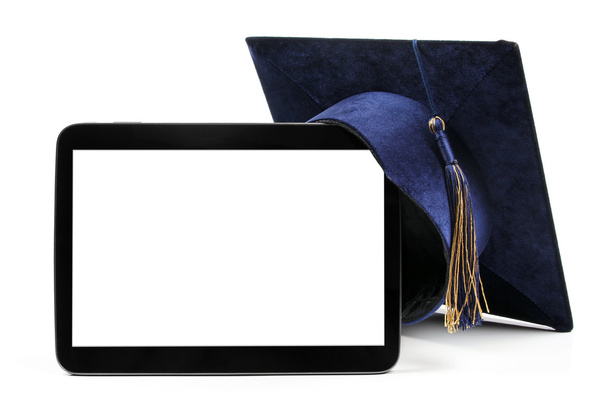 prázdné digitální tabletu a vzdělávání studentů cap - Fotografie, Obrázek