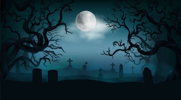 Realistic Halloween Background - Vector, Image