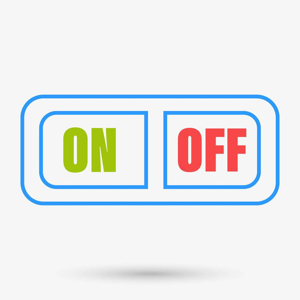 Button off on isolated object. Vector illustration. - Vector, Imagen
