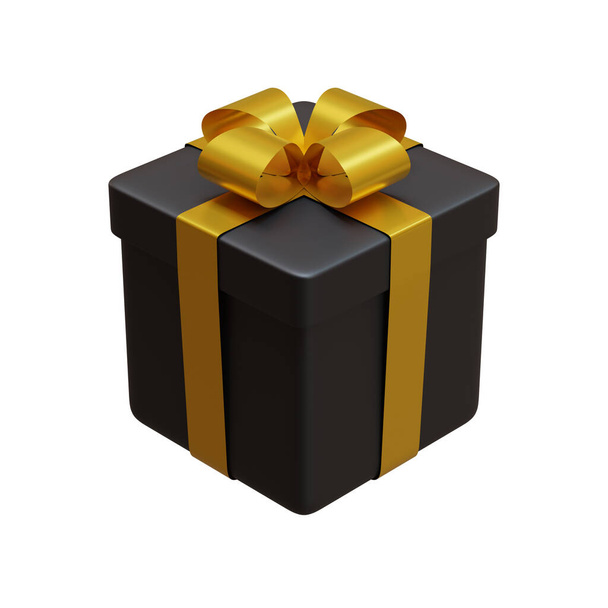 3d Rendering element of gift, suitable for black friday theme. - Фото, изображение