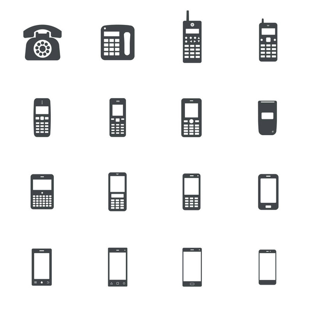 Llena los iconos del teléfono. Ilustración vectorial - Vector, Imagen