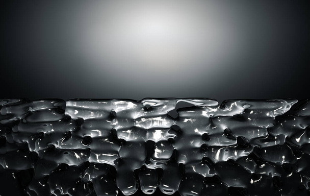 Une vue scientifique transversale de la sous-couche de cellules d'éperderme sous la peau sur un fond sombre isolé - rendu 3D - Photo, image