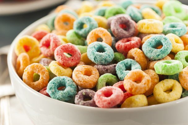 Coloful Fruit Cereal Loops - Photo, image