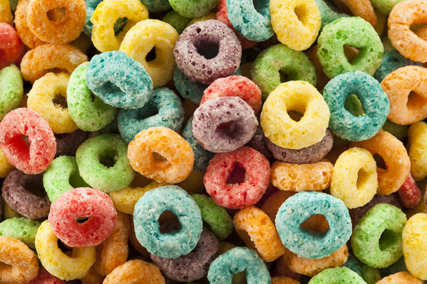 Lazos de cereales de frutas coloridas
 - Foto, imagen