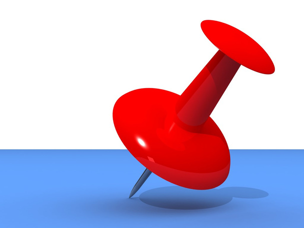 Red pushpin - Zdjęcie, obraz