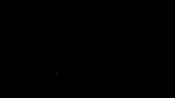 Ikona białej linii Jurorów odizolowana na czarnym tle. 4K Animacja graficzna ruchu wideo - Materiał filmowy, wideo