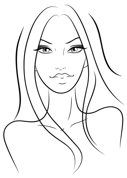 Beautiful girl in fashion style - Vector, imagen