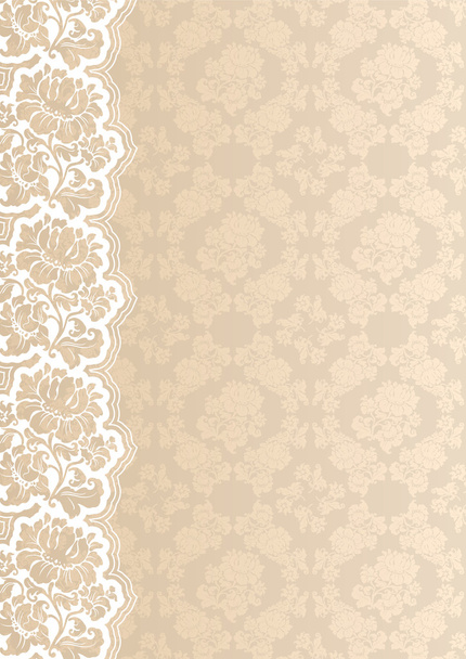 Flower background with lace - Вектор,изображение