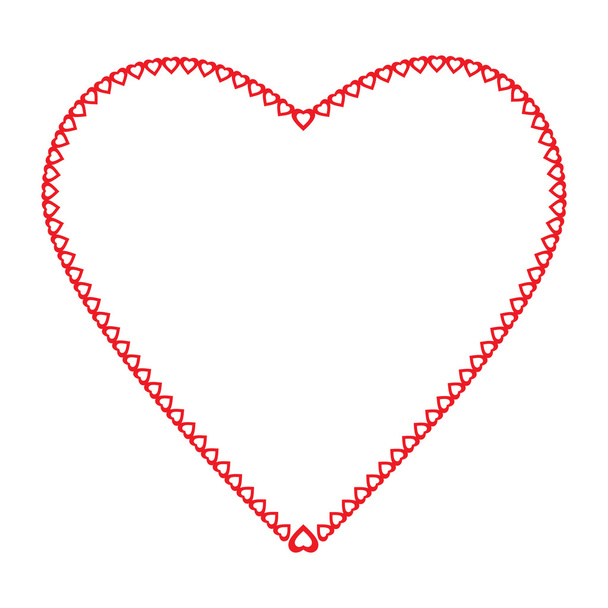 Сердце мое маленькое сердца красного цвета на белом фоне
 - Вектор,изображение