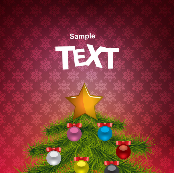 Christmas tree background - Vector, Imagen