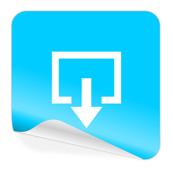 exit blue sticker icon - Zdjęcie, obraz
