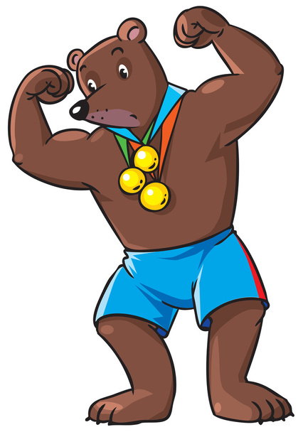 Bear-winner - Вектор, зображення
