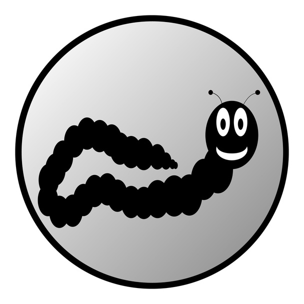Earthworm button - Vettoriali, immagini