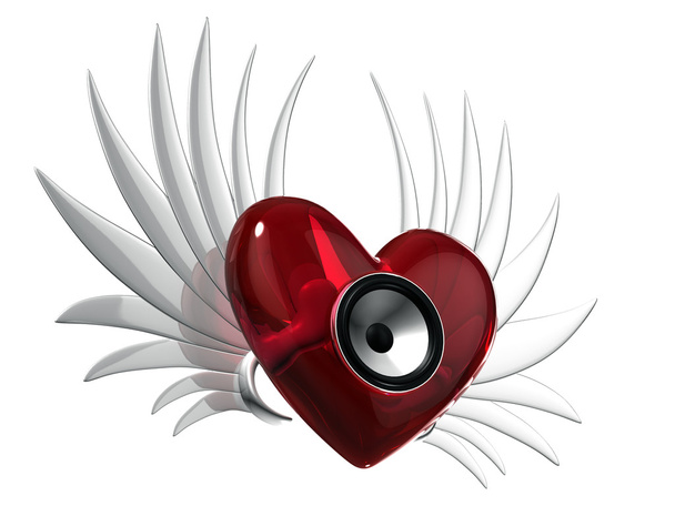 Sound heart with wings - Foto, Bild