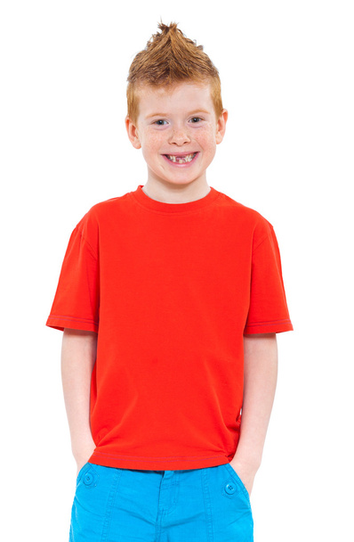 Cute red-haired boy - Foto, Imagem