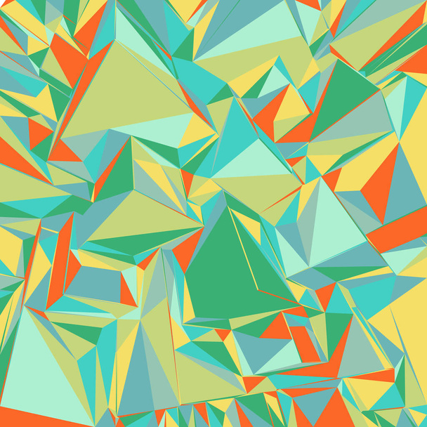 Fondo abstracto con triángulos coloridos para revistas, folletos o pantalla de bloqueo del teléfono móvil - Vector, Imagen
