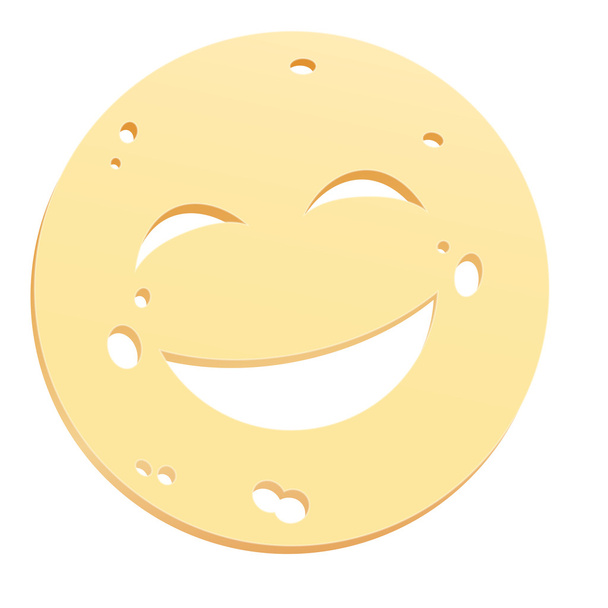 smiley τυρί - Διάνυσμα, εικόνα