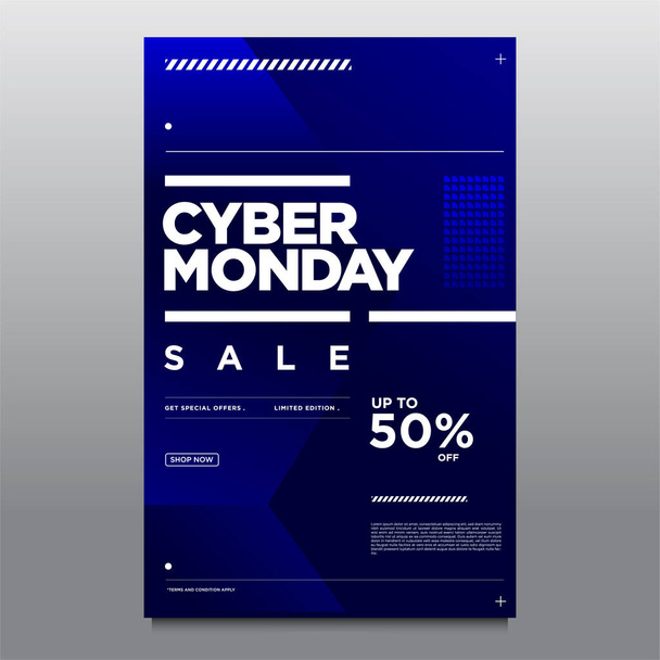 Vector illustration Cyber Monday Sale Poster and Banner - Vector, Image