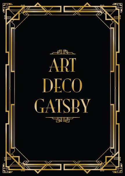 Gatsby art deco fundo
 - Vetor, Imagem