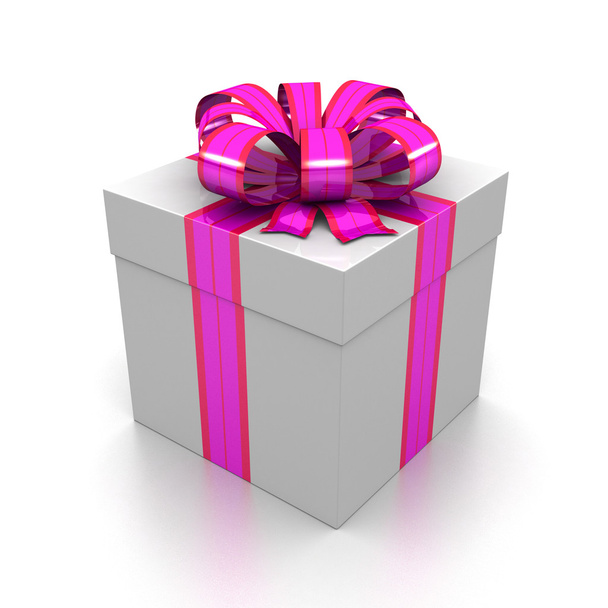 Gift box with ribbon - Foto, afbeelding