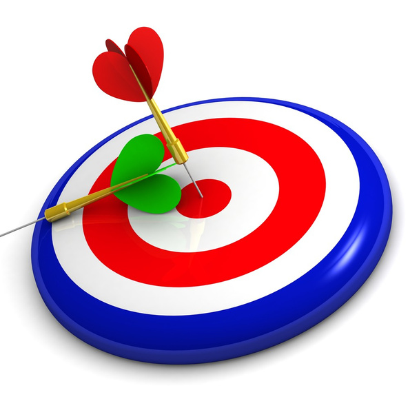 Liiketoiminta ja urheilu konsepti 3d darts napakymppi
 - Valokuva, kuva