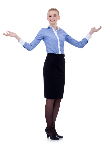 Miling business woman welcoming - Photo, image