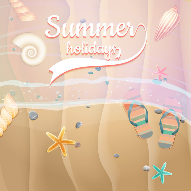 Summer holidays template. plus EPS10 vector file - Vector, imagen