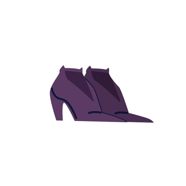 Flat cartoon fashionable high heel shoes,fashion shopping vector illustration concept - Vector, Image