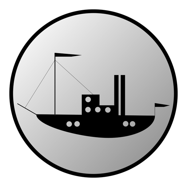 Ship button - Вектор, зображення