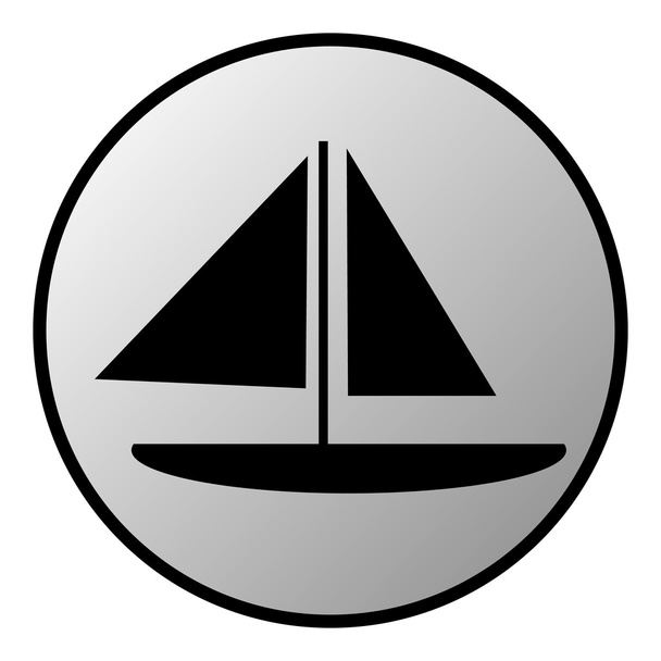 Sailing ship button - Vecteur, image