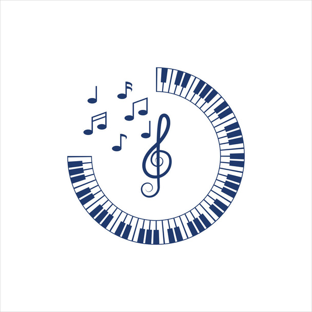 Piano Music Icon Vector Illustration Design-Vorlage - Vektor, Bild