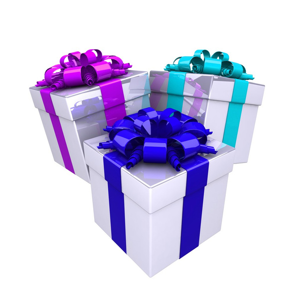 Gift box, with ribbon like a present. - Foto, afbeelding