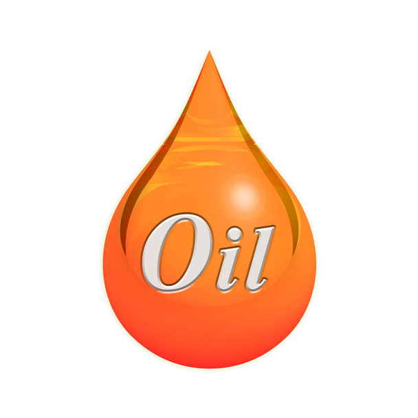 Drop of Oil. Isolated on white background. - Φωτογραφία, εικόνα
