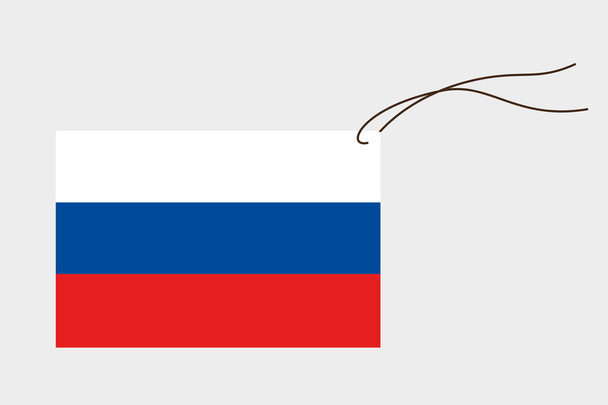 Label with flag of Russia - Vector, imagen