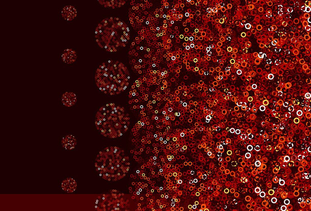 Hellroter Vektorhintergrund mit Flecken. Glitzernde abstrakte Illustration mit verschwommenen Regentropfen. Muster für Texturen von Tapeten. - Vektor, Bild