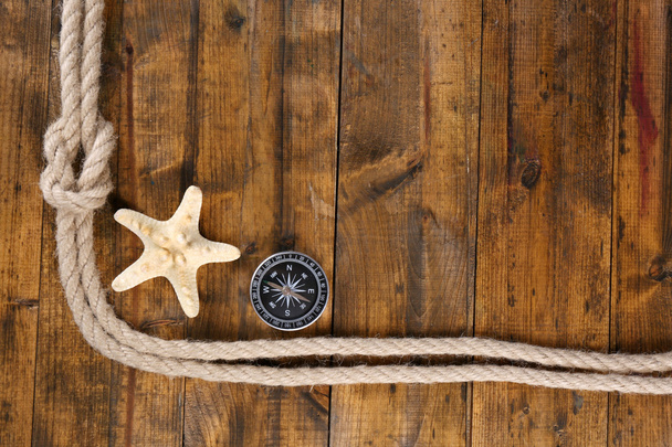 Marine knot on wood - Φωτογραφία, εικόνα