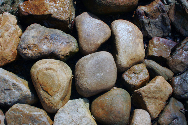 Gray boulders close up, stones. - 写真・画像