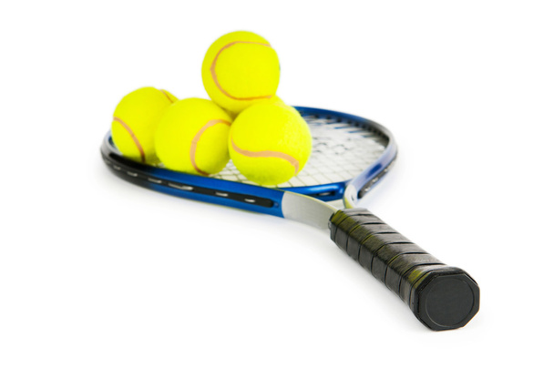 Tennis concept with the balls and racket - 写真・画像
