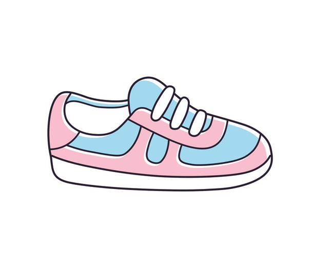 Pink blue sneaker shoe isolated. - Wektor, obraz