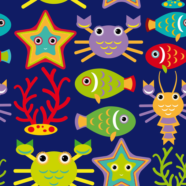 marine animals Seamless pattern - Vecteur, image