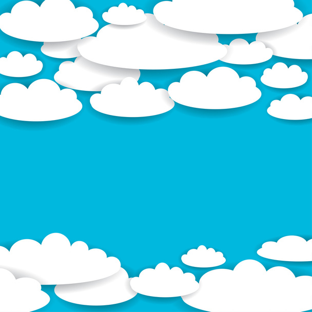 white clouds background - Vettoriali, immagini