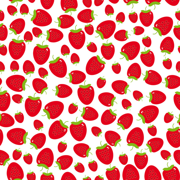 Strawberries Seamless pattern - Vector, imagen