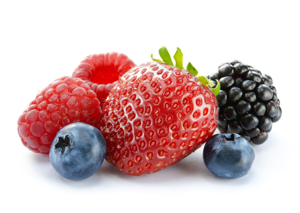 Big Pile of Fresh Berries on White Background - Foto, afbeelding