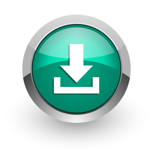 download green glossy web icon - Fotó, kép
