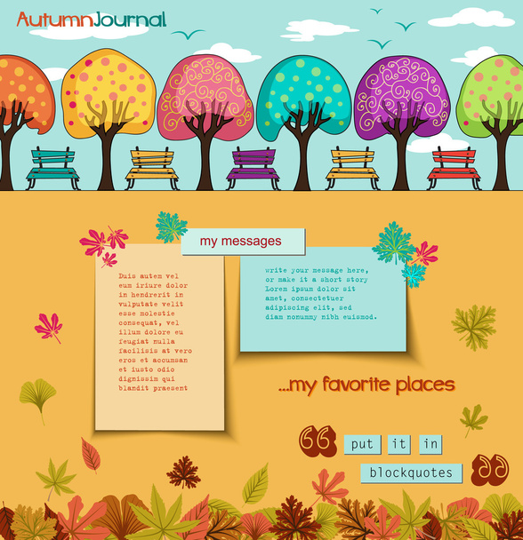 Autumn Journal - Vector, Image