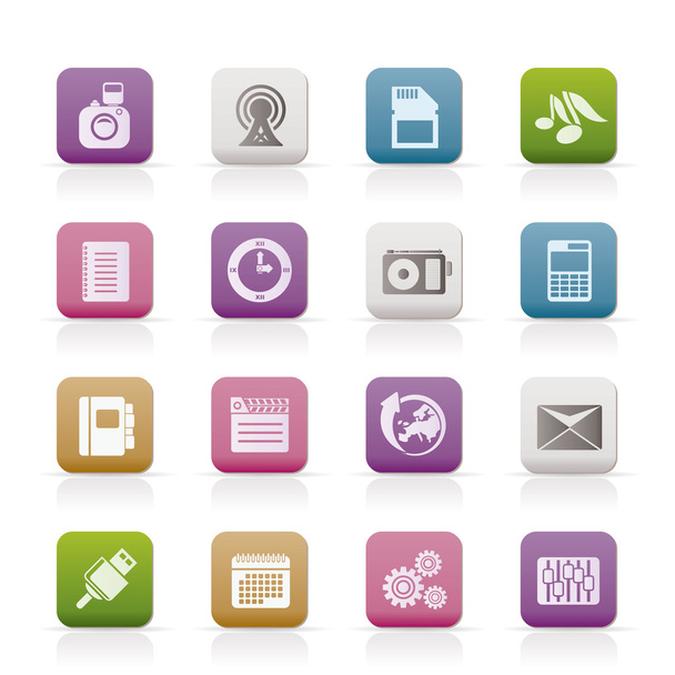 Phone Performance, Business and Office Icons - Vector, afbeelding