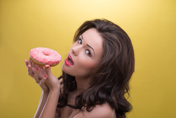 Sexy woman with sweets - Foto, immagini
