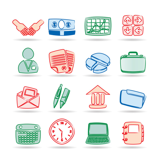 Iconos de oficina y negocios simples
 - Vector, imagen