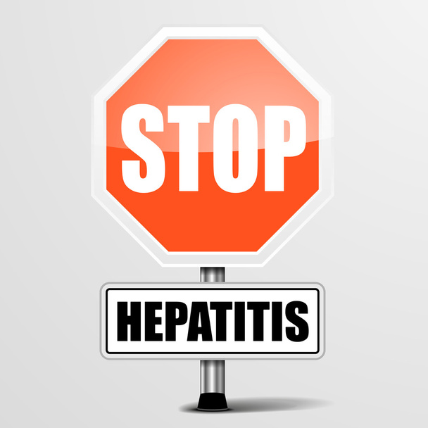 red hepatitis Stop Sign - Wektor, obraz
