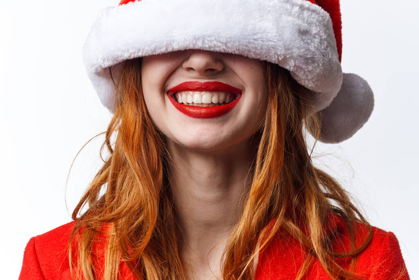 женщина в костюме Санты на Рождество. Высокое качество фото - Фото, изображение